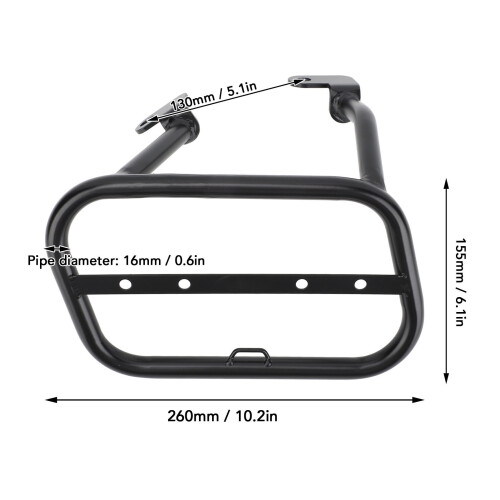Iron Saddlebag Support Rack for Ducati Scrambler 1100, 2017-2023 1