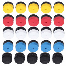 25 pezzi di nastro grip PU per manico di racchetta da tennis colori misti