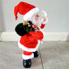 Cuteam Christmas Doll Toy Electric Hip Shaking Flannel Dancing Christmas Santa Claus Toy for Kids C