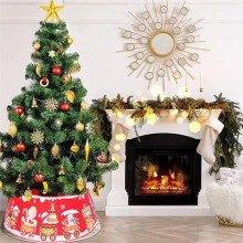 Christmas Tree Decor Surround Base Cover Skirt Foot Colorful Ornament Cartoon for Home Xmas Tree Skirt Party,D