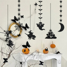Hanging Banners Halloween Scary Spider Witch Bat Pendant Ornament Kuaile Halloween Housing Decoration