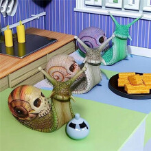 Caracol de Calavera de Halloween, Escultura de Calavera, DecoracióN del Hogar, ArtesaníAs de Resina, DecoracióN de Patio Al Aire Libre, Adorno de