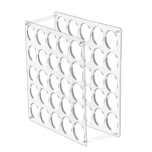 Rack de Armazenamento de Rolo de Vinil com 25 Furos, Suporte de Rolo de Vinil para Sala de Artesanato, 12 Polegadas X 12 Polegadas, Furos de 2