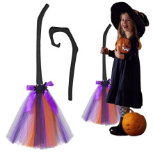 Halloween Dress Hexenbesen Kinder Erwachsene Cosplay Requisiten ZubehöR Fliegender Hexenbesen, B Orange