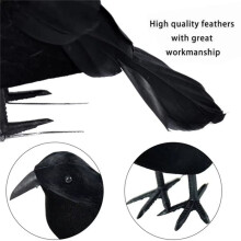 Simulation Black Crow Halloween Black Crow Props Simulation Fake Bird Festival Halloween Decoration Scary Toys