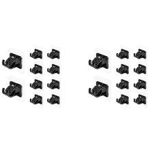 20 Piezas Soportes de Barra de Cortina Autoadhesivos Soportes para Barras de Cortina Sin Perforar Sin Perforación Ganchos Ajustables Sin Clavos - 1