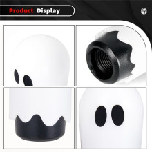 Manopla de Câmbio de Carro Estilo Halloween, Manopla de Câmbio Fantasma com 3 Adaptadores M8/10/12, Decoração de Carro Criativa Personalizada B