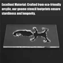 Gnome Stencil Footprints Footprint Template Window Decorations Gnome Stencil Footprints Gnome Door Accessories
