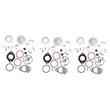 3X Lawn Mower Carburetor Repair Kit Carb Rebuild Set for Briggs-Stratton 11HP-19HP Master Overhaul for Nikki Carbs