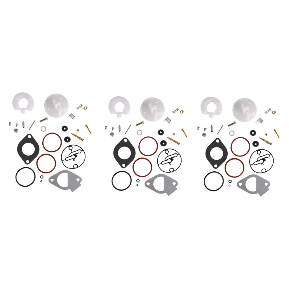 3X Lawn Mower Carburetor Repair Kit Carb Rebuild Set For Briggs-Stratton 11Hp-19Hp Master Overhaul For Nikki Carbs 4711037237708