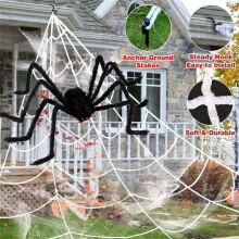 Halloween Decorations 295Inch Halloween Spider Web Decorations Outdoor 59Inch Fake Spider for Yard,Haunted House Decor