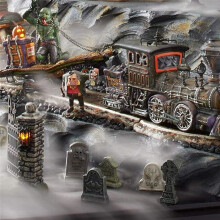 Resin Tombstones Ornaments Village Collections Tombstones Figurine Set, Multiple Sizes, Multicolor