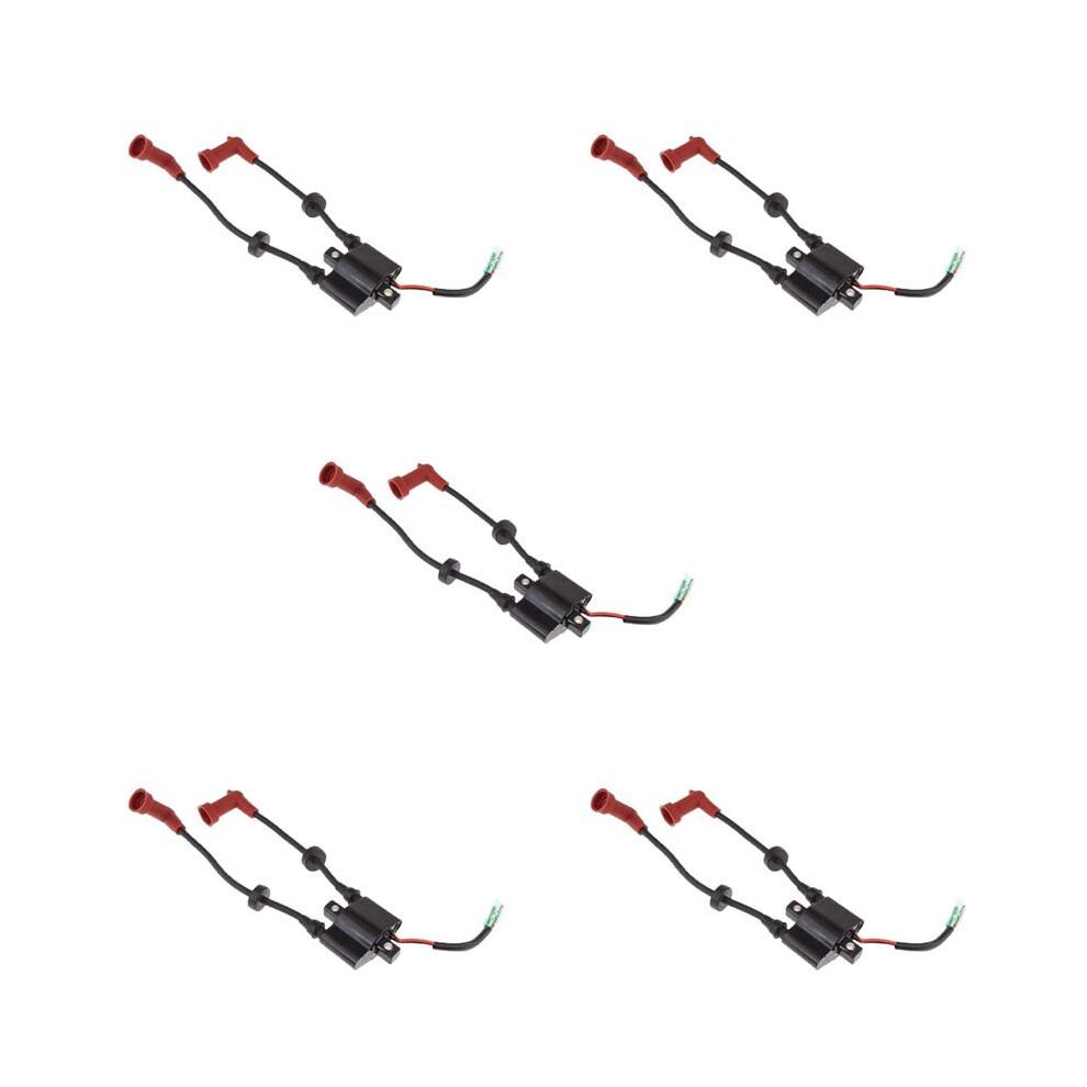 5X Marine Outboard Ignition Coil Assy For F9.9 13.5 15 20 25Hp 40Hp Replace 6F5-85570-10, 6F5-85570-11 4712804137818