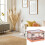 Collapsible Storage Bins with Double Side Doors , Clear Storage Boxes with Lid , Organization Box with Wheels White 3