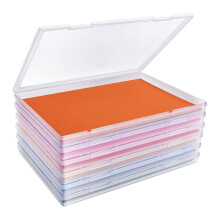 Caja de Almacenamiento de Fotos, Paquete de 6, para Fotos de 20 X 25 cm, para Guardar Papel de Álbum de Recortes con Cierre Hermético, para Proteger