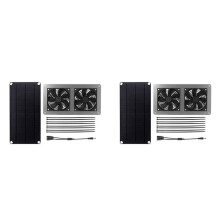 2X Exaustor de Ar Do Exaustor Do Painel Solar de 10W 12V para Escritório Ao Ar Livre, Casa de Galinha, Estufa, Painel Solar À Prova D'Água B