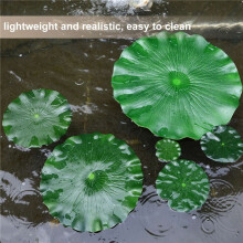 10 Pezzi 5 Tipi Schiuma Galleggiante Artificiale Foglie di Loto Lily Pad Fogliame Artificiale Decor Stagno per Piscina Aquarium Decor