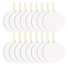 16 Stück Metall-Sublimationsornament-Rohlinge, für Weihnachtsbaum-Dekor, Blanke Ornamente, DIY, Handgefertigtes Kunsthandwerk