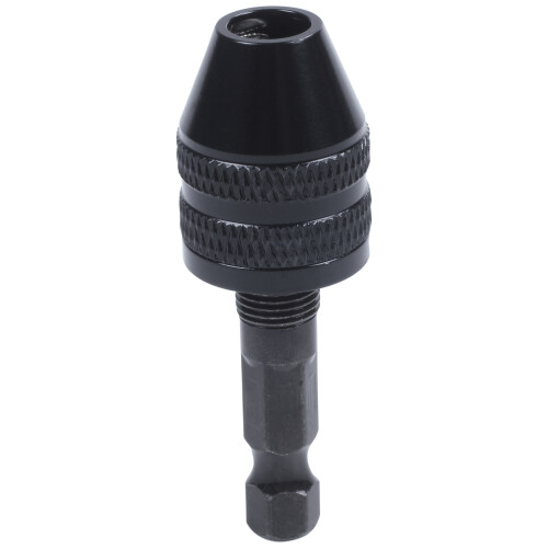 0,3-3,6 Mm Mandril de Broca Sem Chave Chave de Fenda Adaptador de Chave de Impacto 1/4 Polegadas Broca de Haste Preta