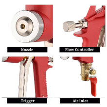 4/6/8mm Nozzles Drywall Texture Painting, 1.58 Gallon (6L) Air Hopper with Elbow Hose for Walls Popcorn Ceilings