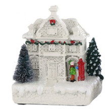 Christmas Scene Village Town Winter Snow Village LED Light Decoration Gift Holiday Desktop Decoration B