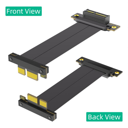 Câble D'Extension PCI-E PCI Express 4.0 1X (Double Direction Verticale à 90 Degrés) 1