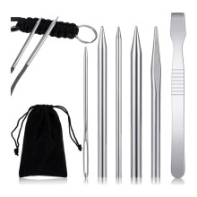 6pcs of Paracord Accessories, Paracord Tools, Lacing Leather, Paracord Suturing Lacing Suturing Needle for Paracord Work