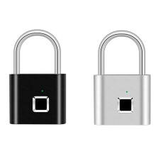 Cerradura con Huella Dactilar, Candado Inteligente, Candado de Puerta Impermeable, Candado Antirrobo Portátil, Carga USB Sin Llave