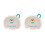 2pcs Round Portable Plastic Medicine Box Cute Cartoon Sealed Moisture-Proof Multi-Compartment Storage 1