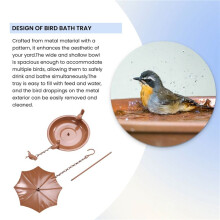 Hanging Bird Bath Hanging Bird Feeder Metal Bird Baths for Ourdoors Hanging Tray Bird Bath Tray or Bird Water B