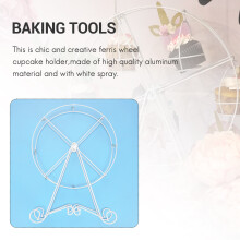 Party Rotatable Pastry Cupcake Holder 8 Cups Supplies Cake Stand Wheel Kitchen Home