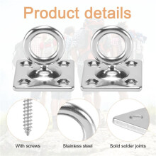 2 Stuecke Platz Swivel Pad Eye Drehbare Decken Haken Wand Haken Edelstahl Augen Pad Platte Fuer Yoga Schaukeln Haenge Matte (Mit Schrauben)