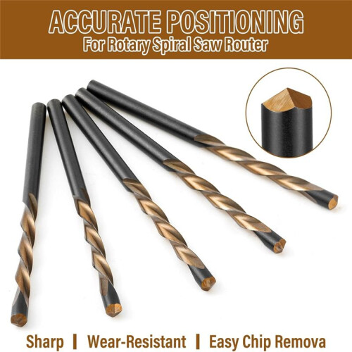 50pcs Drywall Drill Bits  Point Cutting Drill Bits Diameter Drywall Router Drill Bits Drywall Tools for Spiral Saw 2