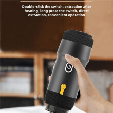 Machine à Capsules Expresso Automatique, USB Portable, pour Petites et Grandes Capsules de Café en Poudre, Porte-Capsules Argenté