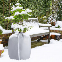 2 Pezzi di Vasi di Protezione Invernale per Piante - 17,7x19,6 Pollici Borsa di Protezione per Vasi di Fiori - Copertura per Piante con Coulisse e