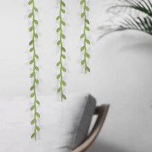 Artificial Vines 40 M Fake Hanging Plants Silk Ivy Artificial Leaf Garlands Simulation Foliage Rattan Green Leaves Decorative Home Wall Garden Wedding