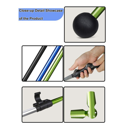 Swing Trainer Exerciser Aid Adjustable  Training Aid for Improve Hinge Forearm Rotation Shoulder Turn Green 2