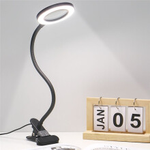 LED Magnifying Glass Desk Lamp 8X Magnification 3 Color Modes Adjustable Swivel Arm Lighted Clamp for Repair Work
