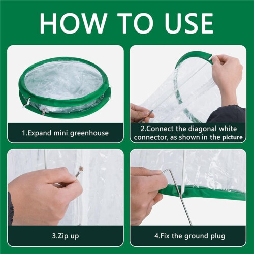 2 Peças PVC  Estufa, 23,6 X 11,8 Polegadas Transparente Flor Planta  Estufa Capa, Protetor de Planta Portátil 2