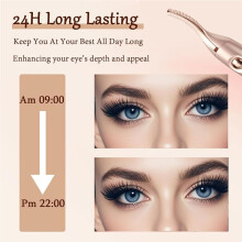 2 in 1 Heated Eyelash Curlers and Eyebrow Trimmer for Women, Electric Eyelash Curler with 2 Temperature Modes