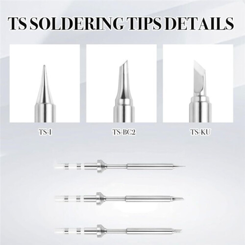 For Pinecil TS100 Soldering Iron Tips Replacement for  Portable Micro-Type Solder Pen Stations Tool 2
