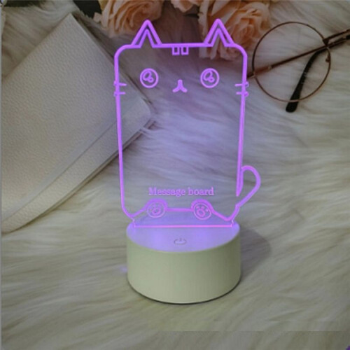 Transparent LED Night Light USB Night Light Erasable Writing Board Desktop Decoration Love 1