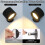 Lampes LED Rechargeables USB avec Télécommande 3 Températures de Couleur Luminosité Variable 360 Rotatif Installation Magnétique C 3