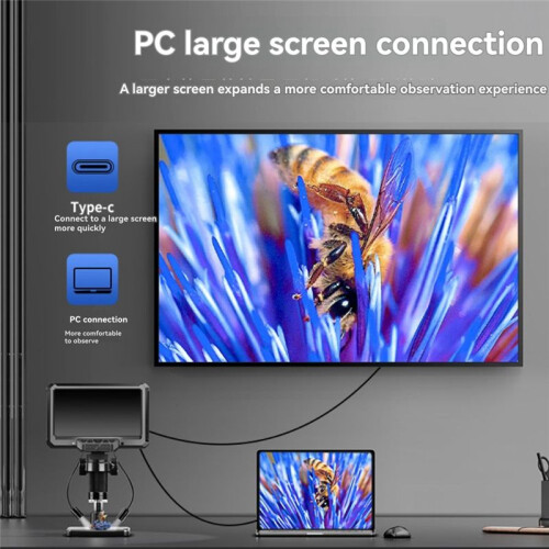 Microscópio de Vídeo HD de 7 Polegadas com Luzes para Reparo de PCB, Moedas, Plantas e Suprimentos para Coleção de Moedas B 2