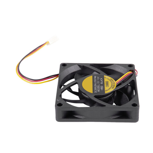 70x70mm 12V 3-Pin PC Computer Case CPU  Brushless Cooler Cooling Fan Black 2