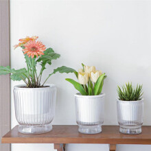Self Watering Plant Pots, 4 Inch Small Plant Pots, Self Watering Planter with Deep Reservoir, Flower Pots 4 Pack