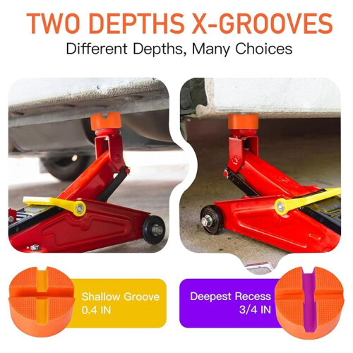 Adaptador Universal de Borracha para Macaco de Piso, 3,94 X 3,94 X 1,9 Polegadas, Protetor de Trilho de Chassi para Vários Carros 2
