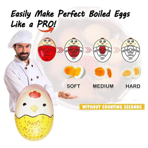Boil Boil Egg Thermometer Egg Color Changing Cooking Temperature Viewer Kitchen Gadget Solid 2