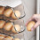 Egg Storage Box Odor-Proof Egg Rack Stackable Egg Rack Organizer for Refrigerator with Auto Rolling Feature A 6