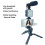 Mobile Phone Tripod Kit with Microphone LED Fill Vlog Video Making Kit for Live Recording Selfie Study B 5